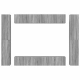 Set Mobili Porta TV 10 pz Grigio Sonoma in Legno truciolato