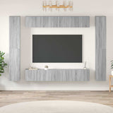 Set Mobili Porta TV 10 pz Grigio Sonoma in Legno truciolato