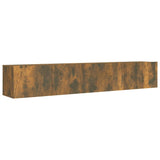 Set Mobili Porta TV 2 pz Rovere Fumo in Legno truciolato