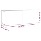 Set Mobili Porta TV 2 pz Rovere Fumo in Legno truciolato
