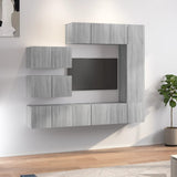 Set Mobili Porta TV 8pz Grigio Sonoma in Legno truciolato