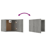 Set di Mobili TV a Parete Grigio Sonoma in Legno truciolato
