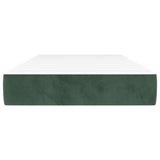 Materasso a Molle Insacchettate Rigidità Media Verde Scuro 90x200x20 cm in Velluto