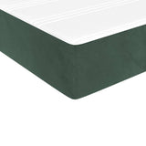 Materasso a Molle Verde Scuro 90x200x20 cm in Velluto