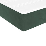 Materasso a Molle Insacchettate Rigidità Media Verde Scuro 90x200x20 cm in Velluto