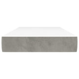 Materasso a Molle Insacchettate Rigidità Media Grigio Chiaro 100x200x20 cm in Velluto