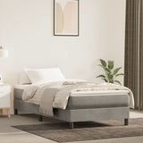Materasso a Molle Insacchettate Rigidità Media Grigio Chiaro 100x200x20 cm in Velluto