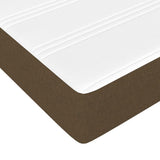 Materasso a Molle Insacchettate Rigidità Media Marrone Scuro 140x190x20 cm in Tessuto