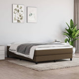Materasso a Molle Insacchettate Rigidità Media Marrone Scuro 140x190x20 cm in Tessuto