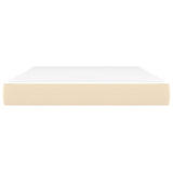 Materasso a Molle Insacchettate Rigidità Media Cream 140x190x20 cm in Tessuto