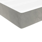 Materasso a Molle Insacchettate Rigidità Media Grigio Chiaro 140x190x20 cm in Velluto