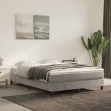 Materasso a Molle Insacchettate Rigidità Media Grigio Chiaro 140x190x20 cm in Velluto