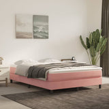 Materasso a Molle Insacchettate Rigidità Media Rosa 140x190x20 cm in Velluto