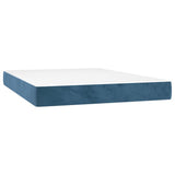 Materasso a Molle Insacchettate Rigidità Media Blu Scuro 140x200x20 cm in Velluto