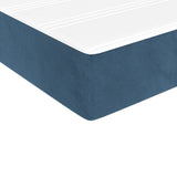 Materasso a Molle Insacchettate Rigidità Media Blu Scuro 140x200x20 cm in Velluto