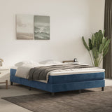Materasso a Molle Insacchettate Rigidità Media Blu Scuro 140x200x20 cm in Velluto