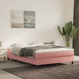Materasso a Molle Insacchettate Rigidità Media Rosa 140x200x20 cm in Velluto