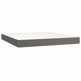 Materasso a Molle Insacchettate Rigidità Media Grigio 160x200x20 cm in Similpelle
