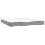 Materasso a Molle Insacchettate Rigidità Media Grigio Chiaro 160x200x20 cm in Velluto