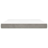 Materasso a Molle Insacchettate Rigidità Media Grigio Chiaro 160x200x20 cm in Velluto