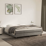 Materasso a Molle Insacchettate Rigidità Media Grigio Chiaro 160x200x20 cm in Velluto