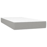 Materasso a Molle Insacchettate Rigidità Media Grigio Chiaro 100x190x20 cm in Tessuto