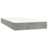 Materasso a Molle Insacchettate Rigidità Media Grigio Chiaro 100x203x20cm Twin XL in Velluto