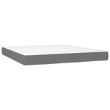 Materasso a Molle Insacchettate Rigidità Media Grigio Scuro 152x203x20 cm Queen in Tessuto