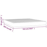 Materasso a Molle Insacchettate Rigidità Media Grigio Scuro 152x203x20 cm Queen in Tessuto
