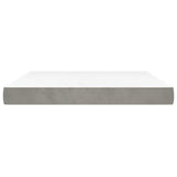 Materasso a Molle Insacchettate Rigidità Media Grigio Chiaro 193x203x20 cm King in Velluto
