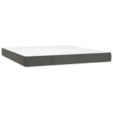 Materasso a Molle Insacchettate Rigidità Media Grigio Scuro 193x203x20 cm King in Velluto