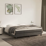 Materasso a Molle Insacchettate Rigidità Media Grigio Scuro 193x203x20 cm King in Velluto