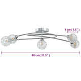 Lampada da Soffitto con Paralumi in Rete per 5 Luci LED G9