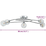 Lampada da Soffitto con Paralumi in Rete per 5 Luci LED G9