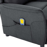 Sedia da massaggio Grigio scuro 93.5 x 67.5 x 101.5 cm Tessuto