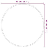 Specchio da Parete Argento  40 cm Rotondo