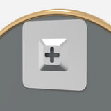 Specchio da Parete Dorato  20 cm Rotondo