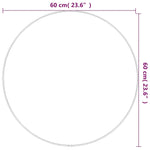 Specchio da Parete Nero  60 cm Rotondo