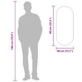 Specchio da Parete Argento 90x40 cm Ovale