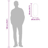 Specchio da Parete Dorato 50x20 cm Ovale