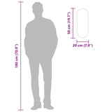 Specchio da Parete Nero 50x20 cm Ovale