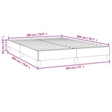Giroletto senza Materasso Grigio Scuro 180x200 cm Tessuto