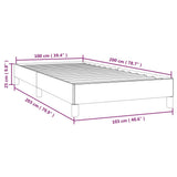 Giroletto senza Materasso Grigio Chiaro 100x200 cm Tessuto