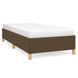 Giroletto senza Materasso Marrone Scuro 90x200 cm Tessuto