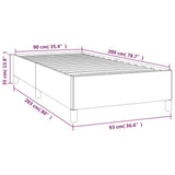 Giroletto senza Materasso Marrone Scuro 90x200 cm Tessuto