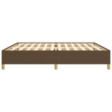 Giroletto senza Materasso Marrone Scuro 200x200 cm in Tessuto