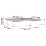 Giroletto senza Materasso Marrone Scuro 200x200 cm in Tessuto