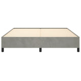 Giroletto senza Materasso Grigio Chiaro 160x200 cm Velluto