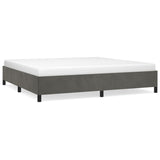Giroletto senza Materasso Grigio Scuro 200x200 cm Velluto