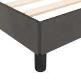 Giroletto senza Materasso Grigio Scuro 200x200 cm Velluto